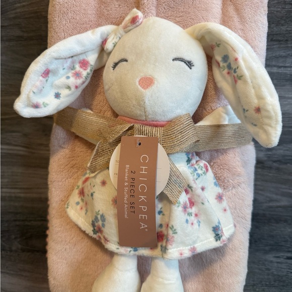 chick pea Other - Chick Pea Floral Bunny with Pink Blanket